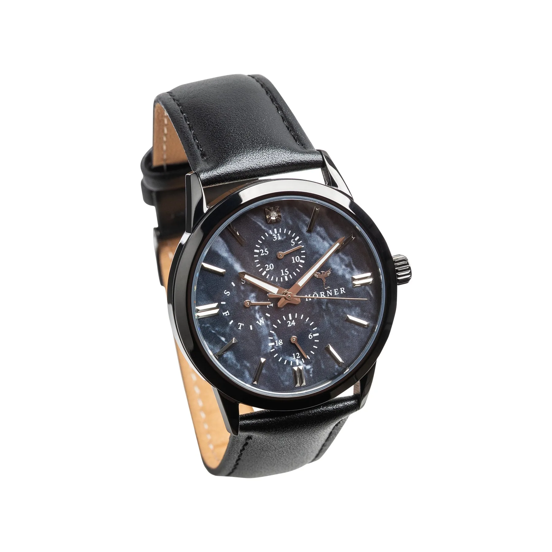 Hörner Nova Eclipse Armbanduhr mit Schwarz-PVD