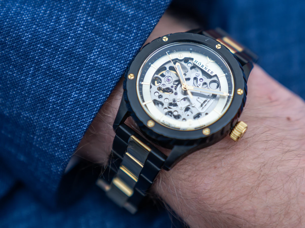 Hörner Pulsar Imperial Automatikuhr mit Stahl-Gliederarmband