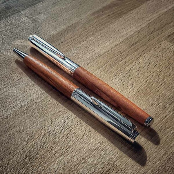 Hörner Legno hochwertige Kugelschreiber & Tintenroller Metall Stifte auf Holz