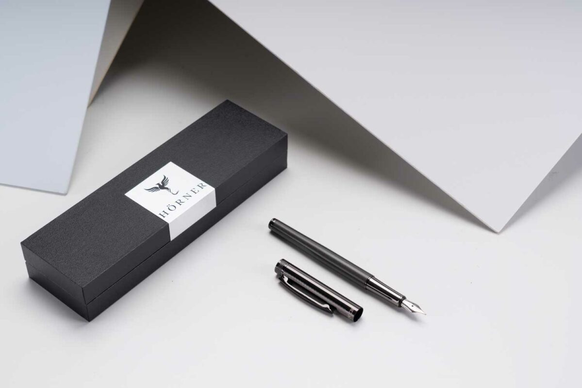 Hörner Levio Füllfederhalter I Edler Füller aus Metall I Hochwertiger Fountain Pen I Wechselbare Feder