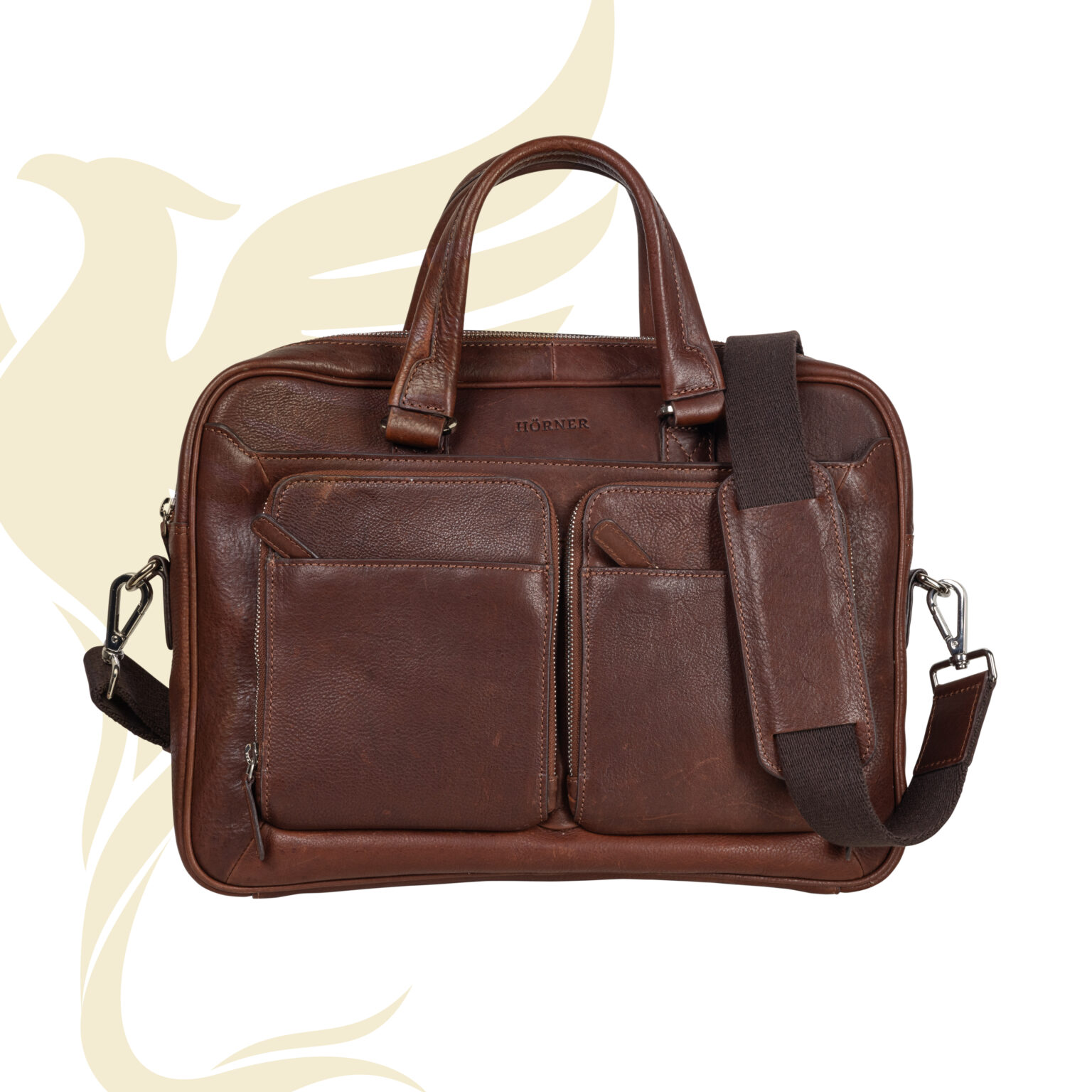 Hamburg Laptoptasche Cognac