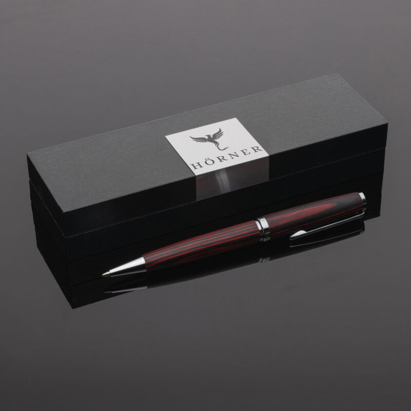 Hörner Primus Holzkugelschreiber | Rot Schwarz