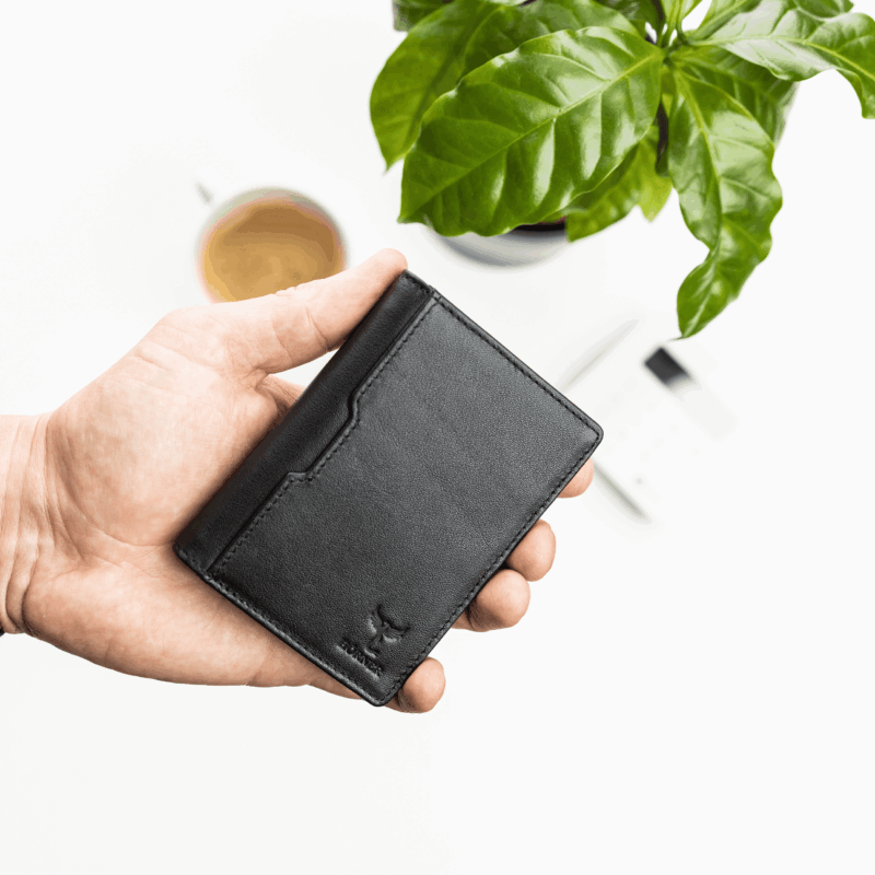 HÖRNER Nubis Geldbörse aus vollnarbigem Echtleder in Schwarz