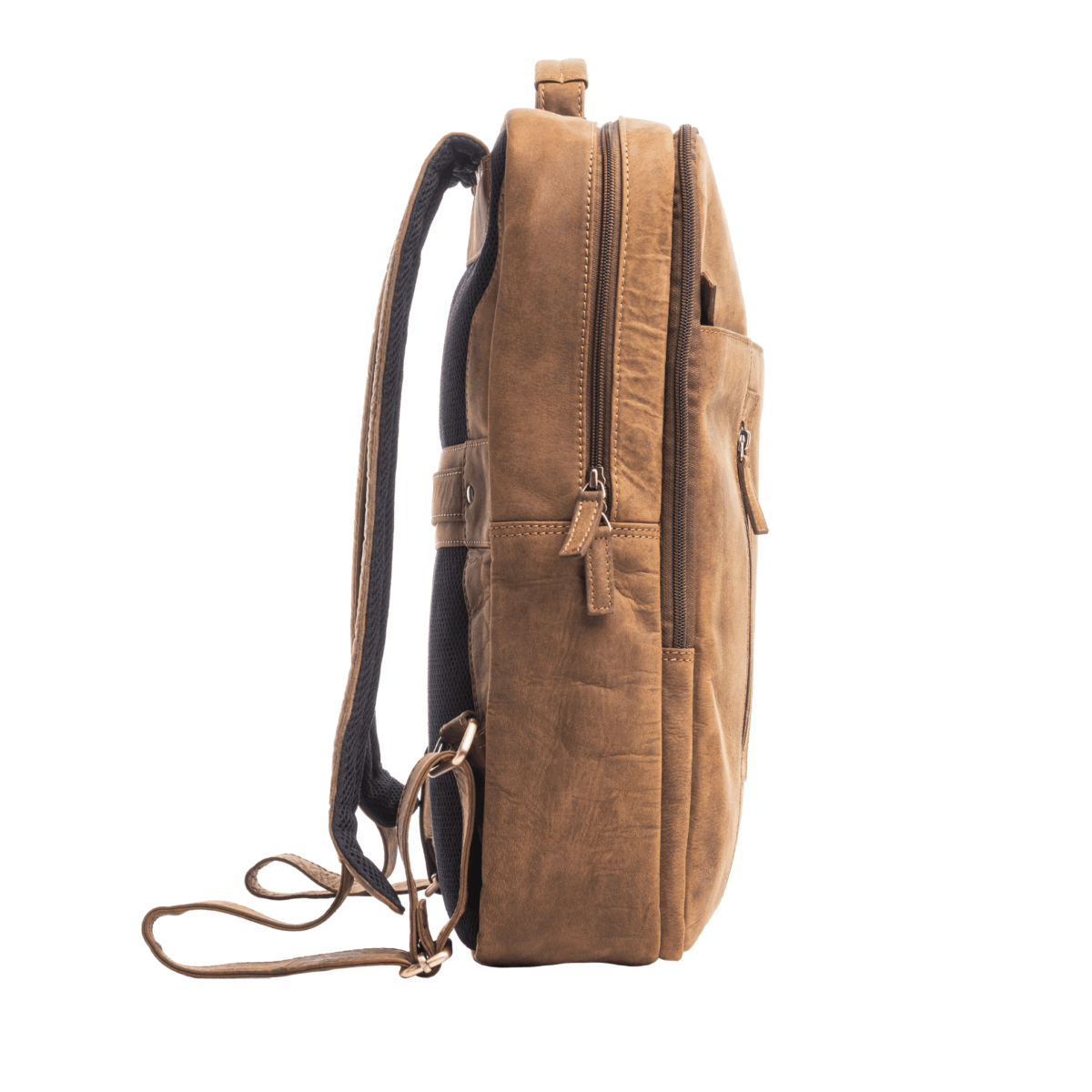 Saxum Lederrucksack in Cognacbraun, Hauptansicht aus Echtleder