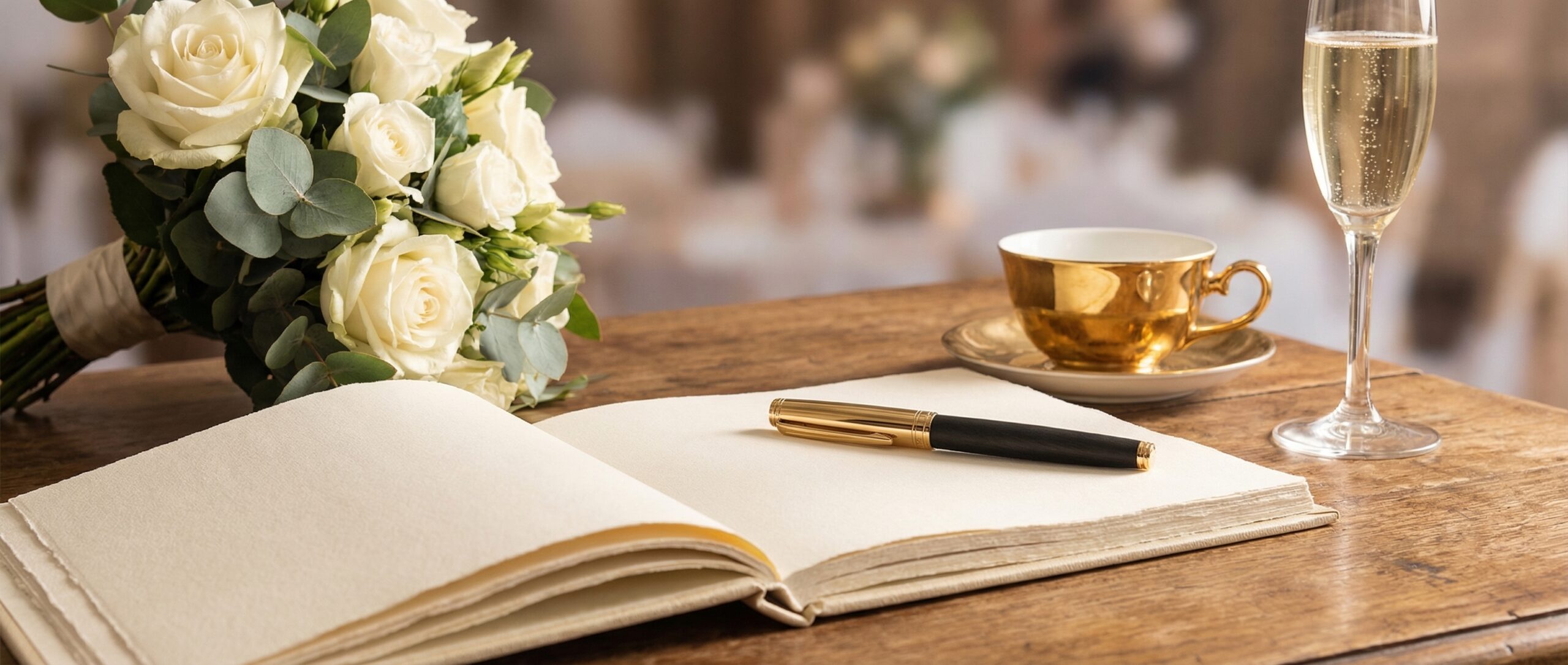 Hörner Füllfederhalter auf dem Hochzeitstisch