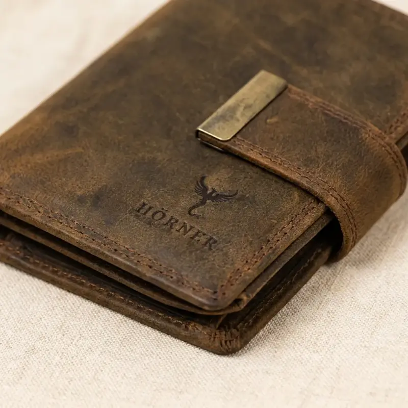 HÖRNER Fortis Geldbörse aus Ziegenleder in Vintage-Optik mit Patina